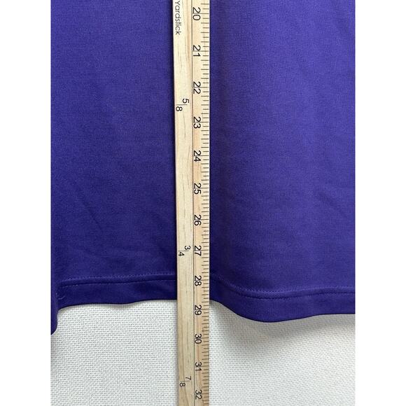 Russell NCAA LSU Tigers Shirt Mens Large Dri-Fit Lightweight Purple Polo Shirt - Picture 8 of 9